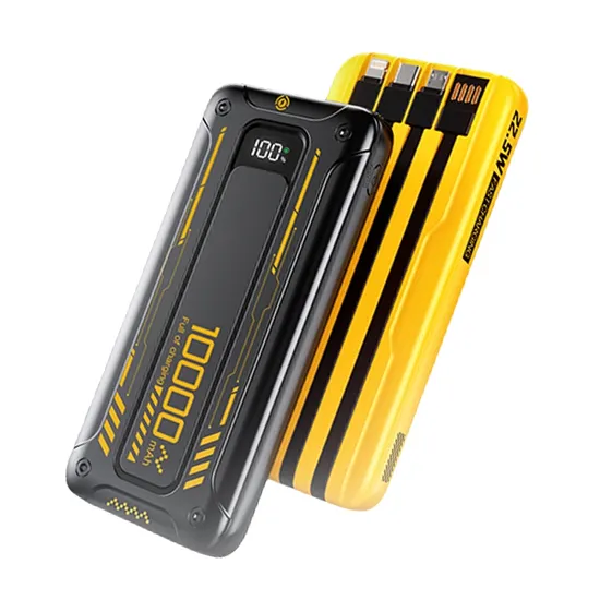 Factory Custom Gift Portable Fast Charging Battery Charger Pd22.5W 10000 mAh Yellow Power Bank with Built