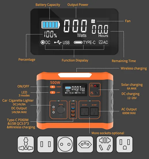 555wh Backup Lithium Battery Pack 500W Rechargeable Bank Supply for CPAP RV Home Emergency 